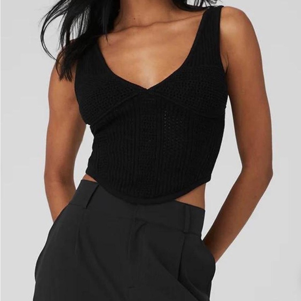 Alo Yoga Chase the Sun corset top